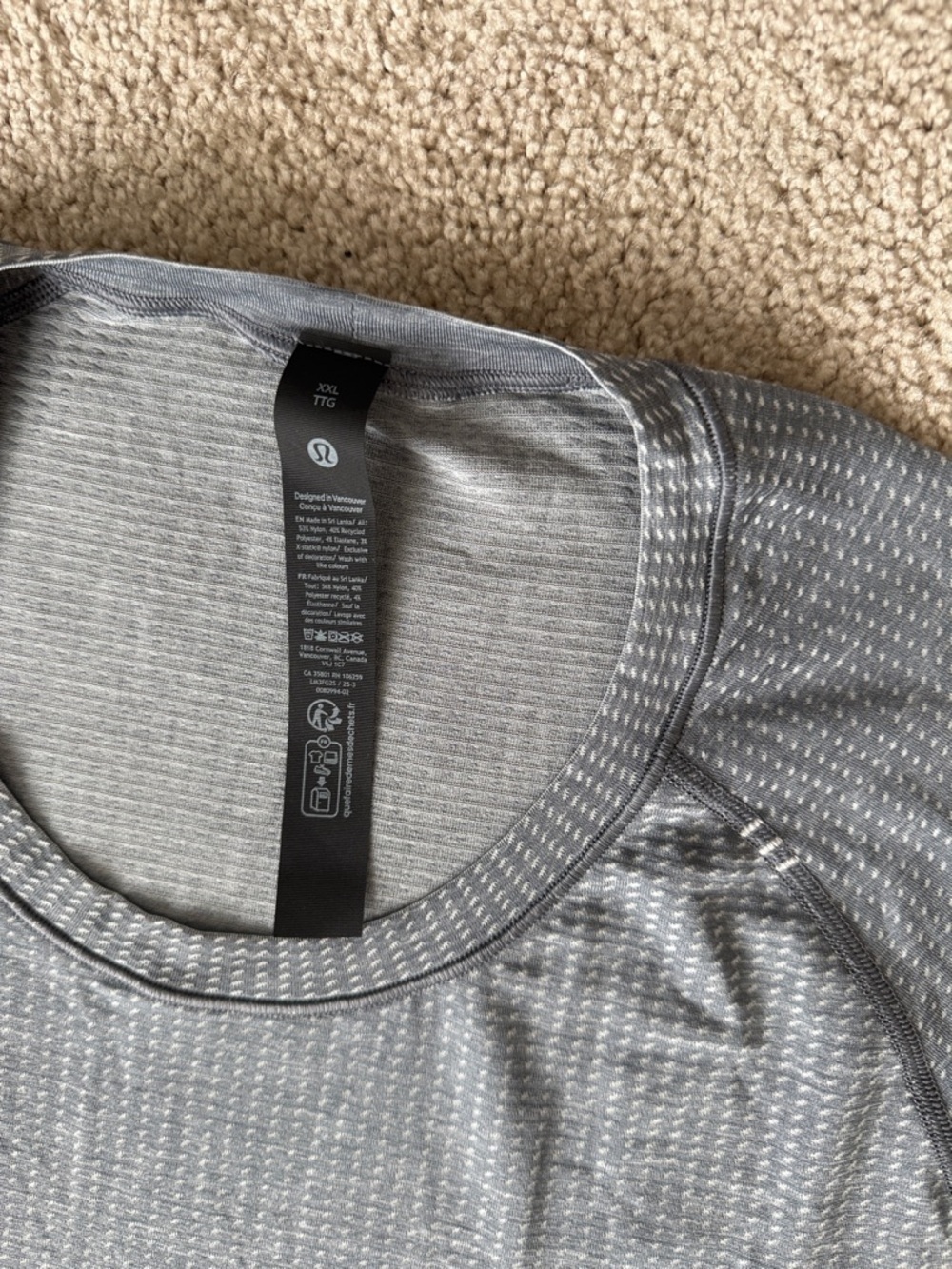 NWT Lululemon Metal Vent Tech Short Sleeve Grey Athletic Seamless Tee - Picture 3 of 7